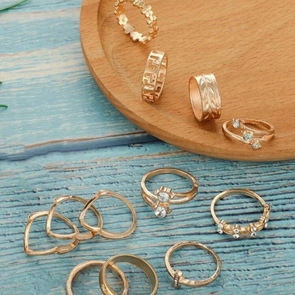 12pcs Rhinestone Ring Set - Picture 4 of 4